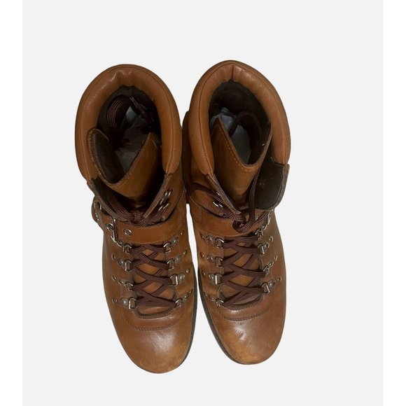 Mens Prada Brown Leather Combat Moto Boots size Prada US 13 - Picture 6 of 10